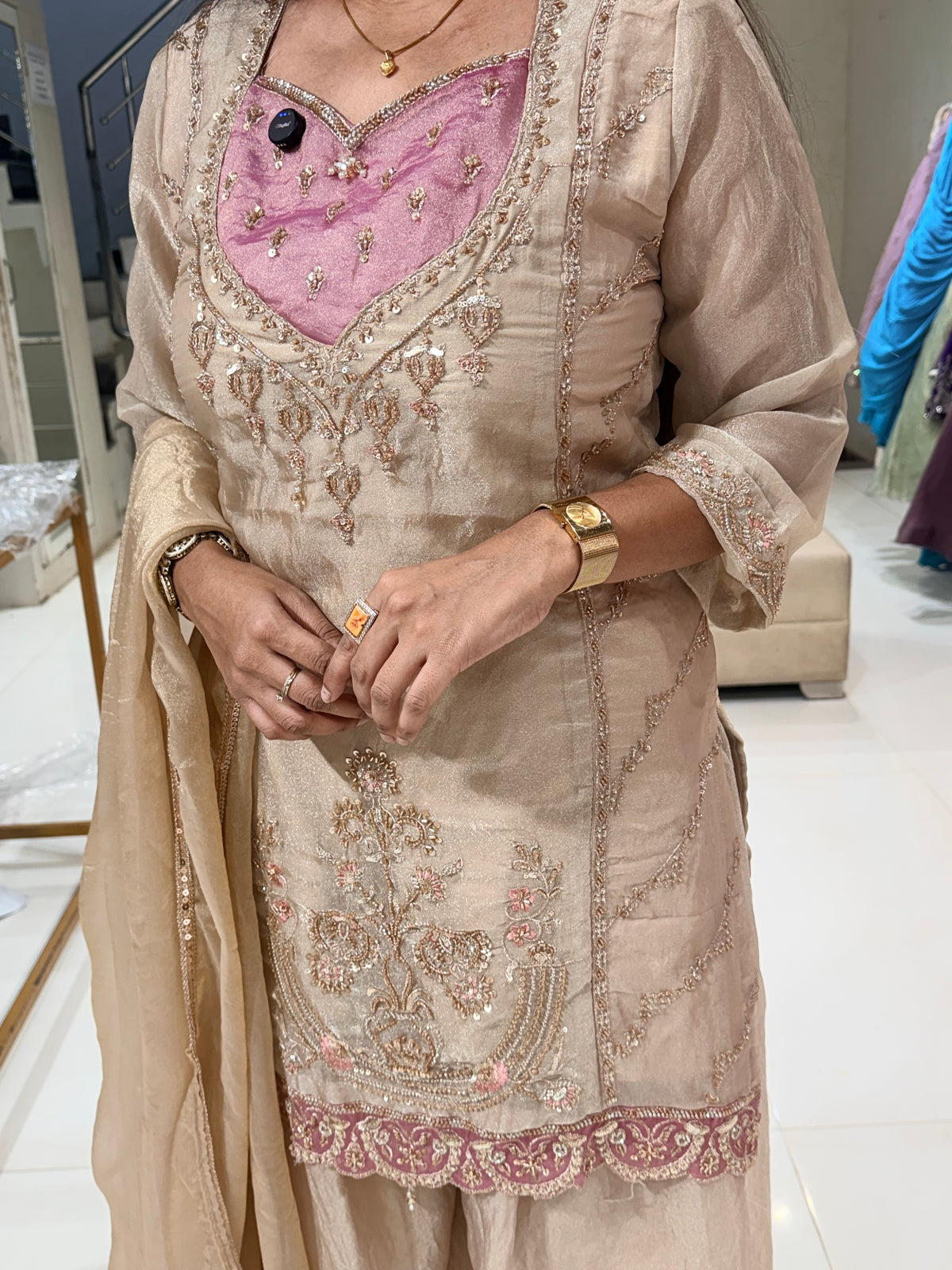 Embellished sharara suit