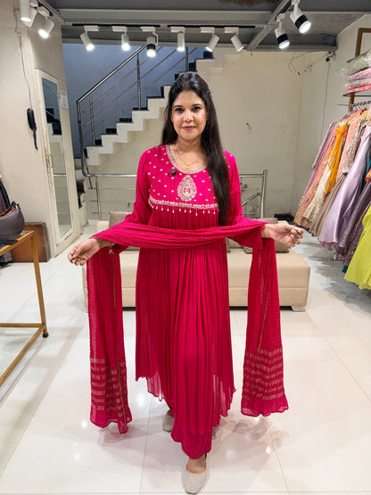 Chinon anarkali suit
