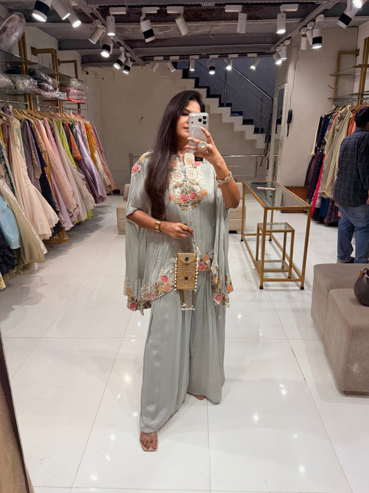 Thread embroided co-ord set