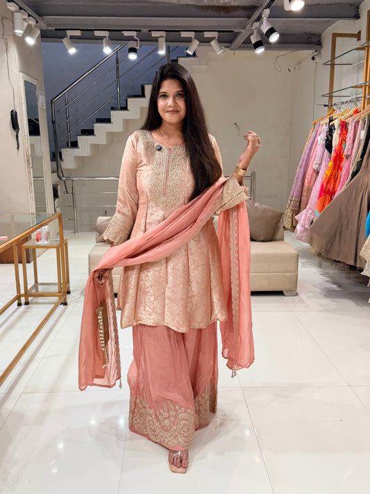 Giraf brocade indowestern dress
