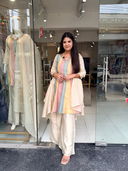 Rainbow kalis indowestern sharara suit