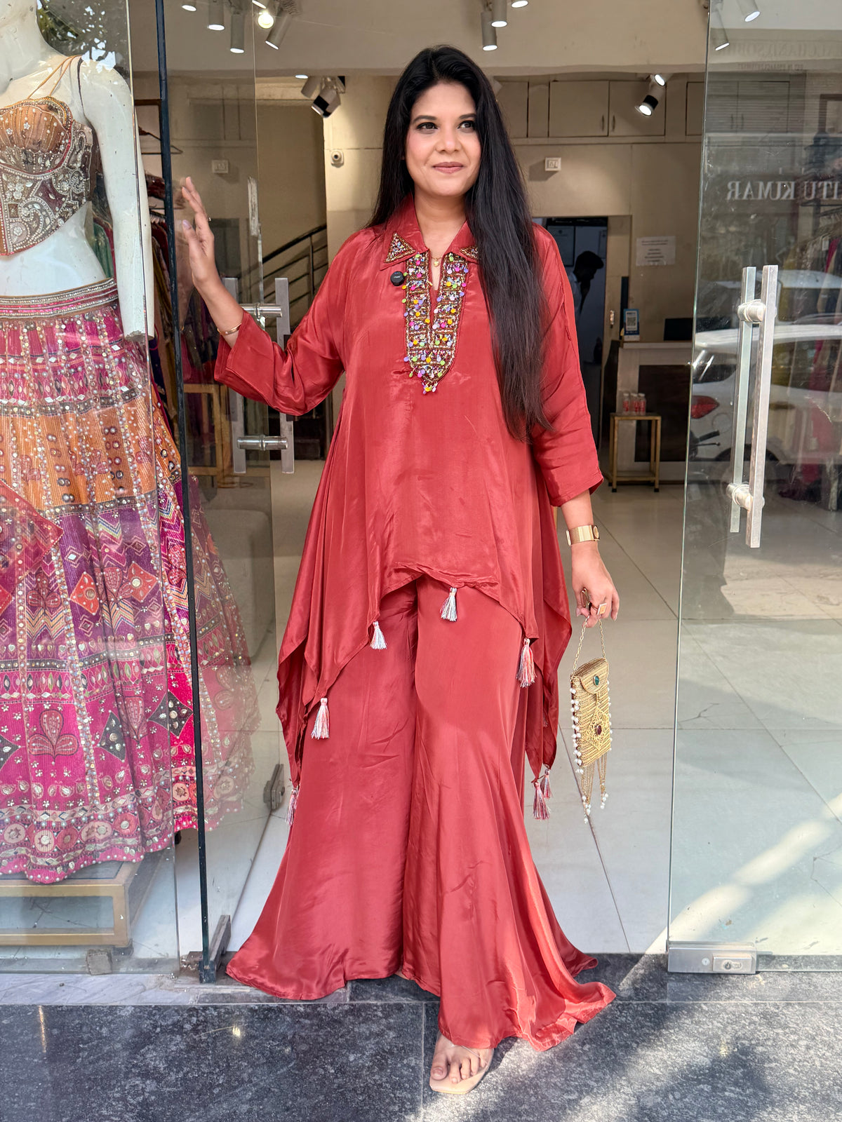 Mumtaaz crepe co-ord set
