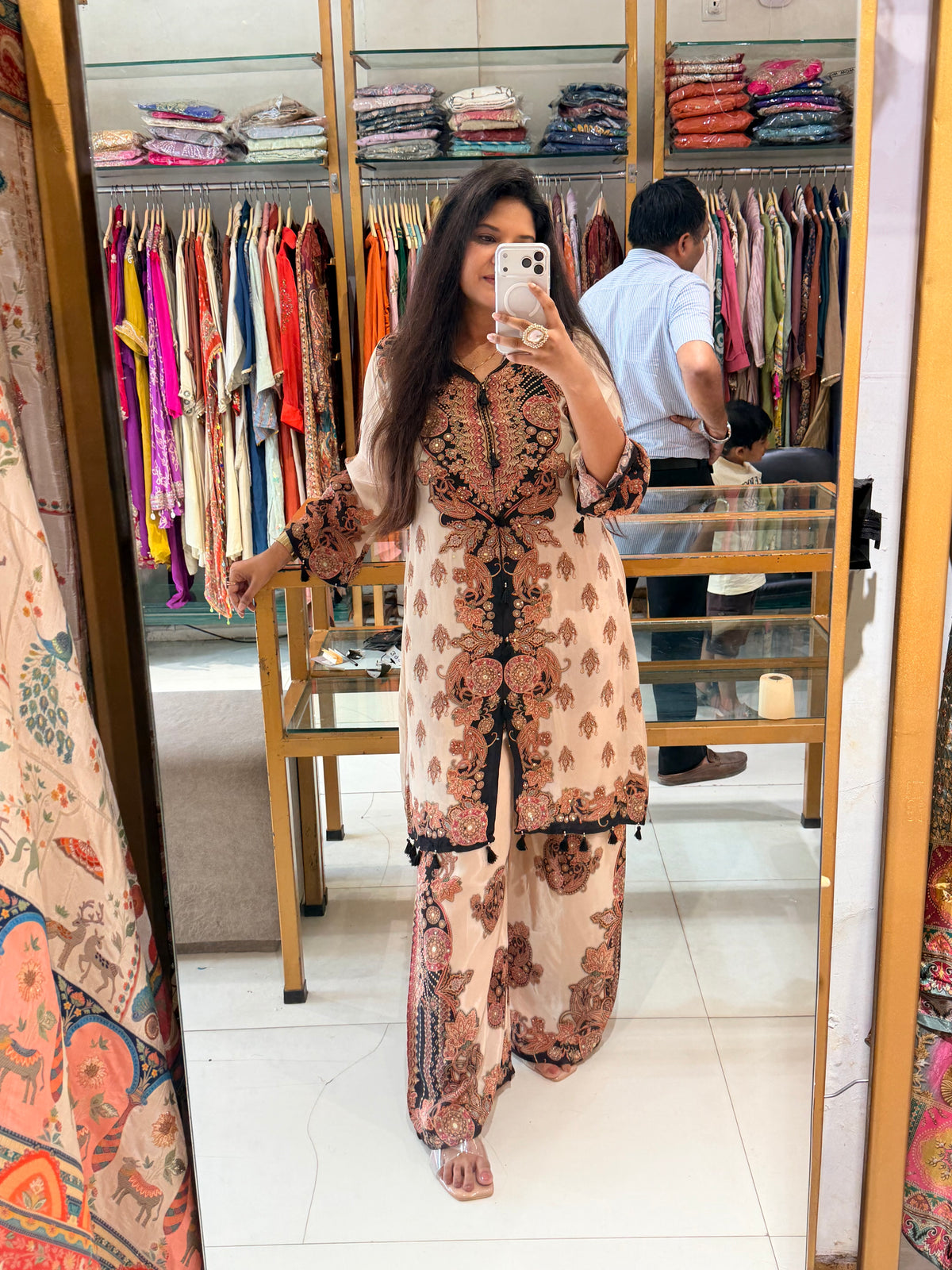 Natural crepe co-ord set