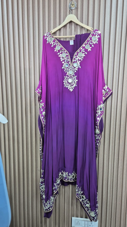 Purple ombre kaftan suit