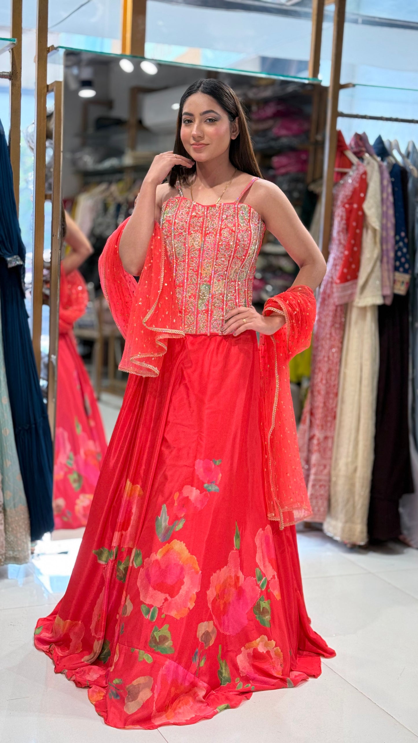 Carnival floral lehenga set