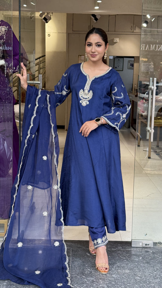 Royal Blue A line 3pc suit