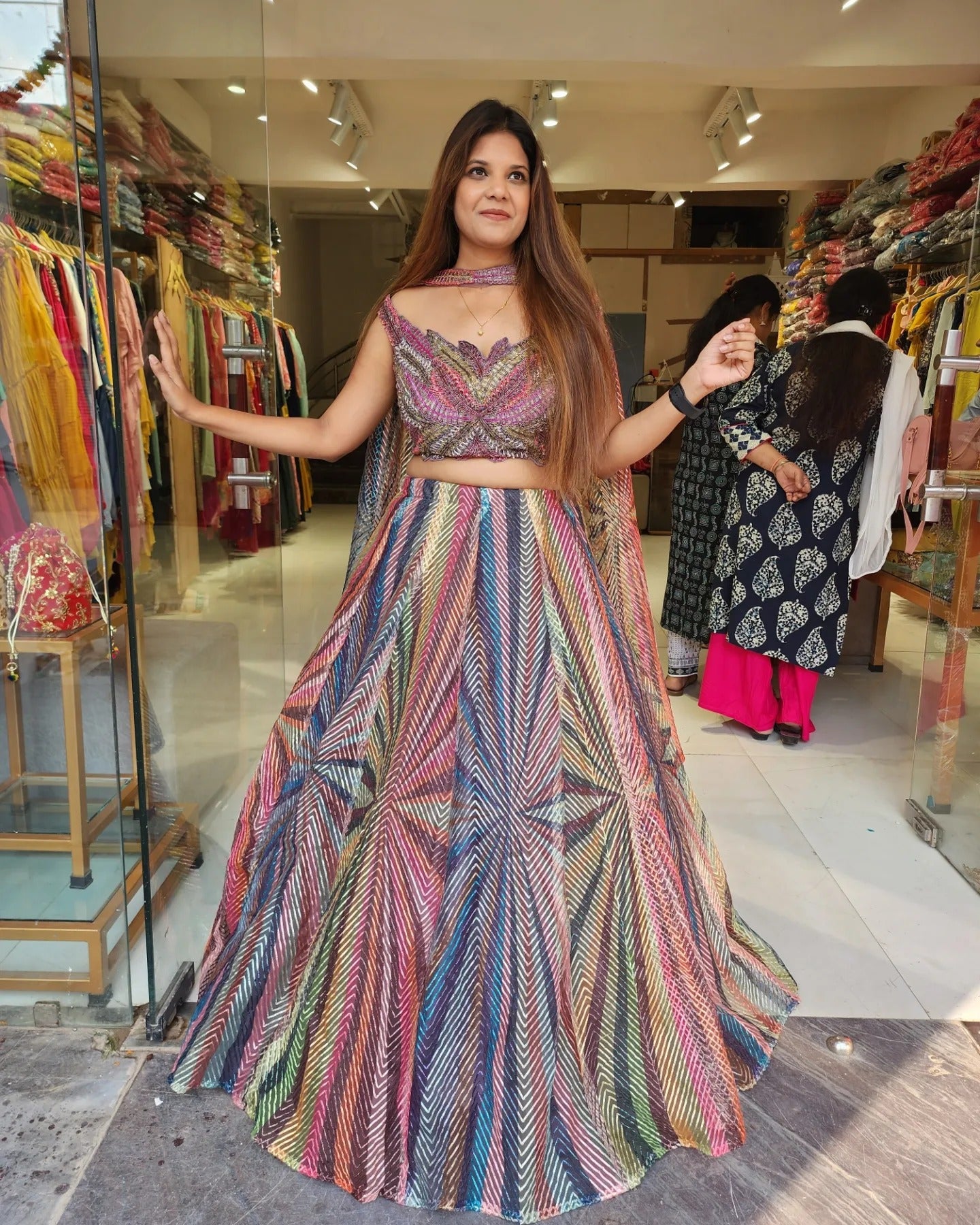 DREAMY MULTI BUTTERFLY LEHENGA