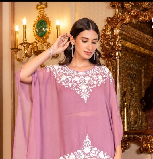 Kareena kaftaan style Pink cowl skirt with lining