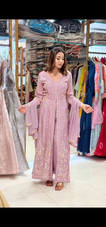 Centre slit indowestern dress