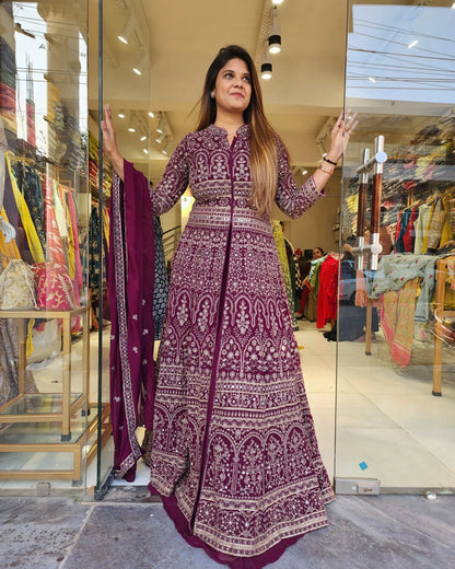 UMRAO JAAN INDO WESTERN EMBROIDED DRESS